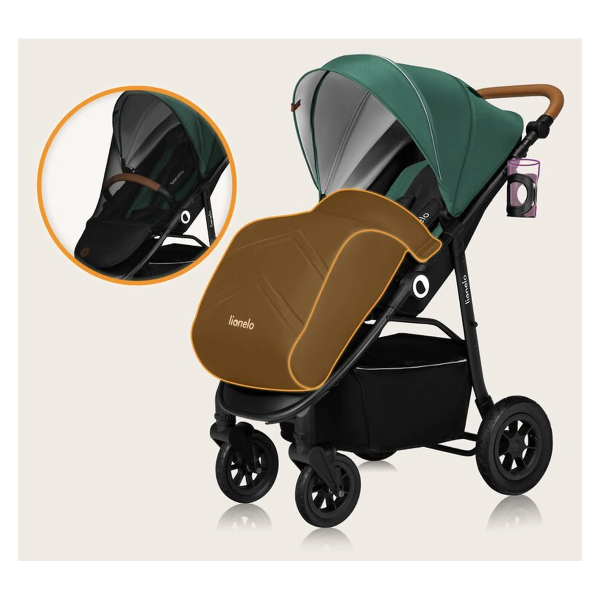 Carucior sport, Lionelo, Natt, De la nastere, Verde [29]