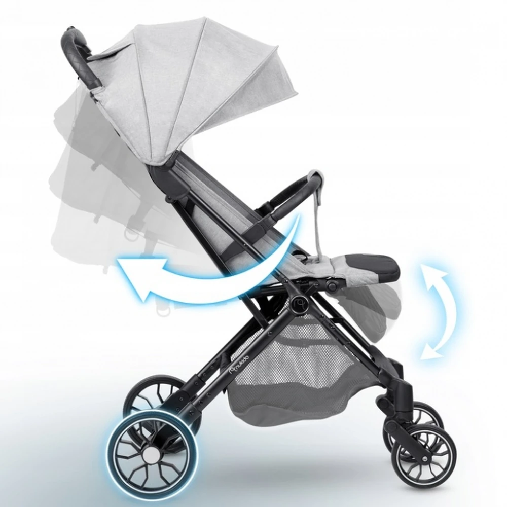 Carucior sport pentru copii, Nukido Paseo - Gri deschis [6]