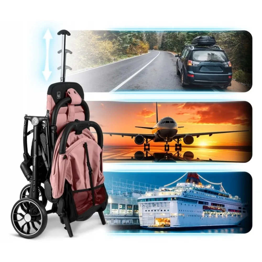 Carucior sport pentru copii, Nukido Paseo - Roz [12]