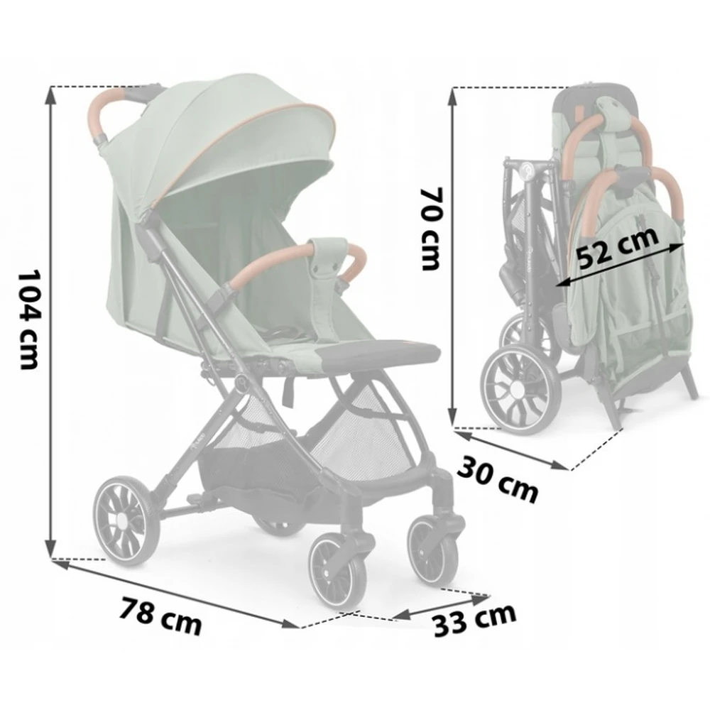 Carucior sport pentru copii, Nukido Paseo - Verde [3]