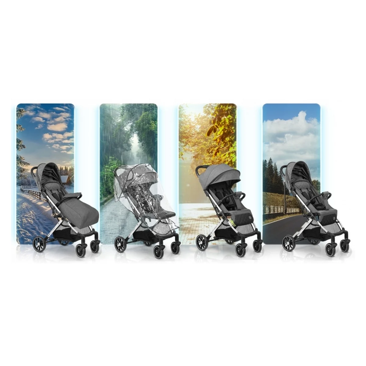 Carucior sport pentru copii, Nukido Paseo - Gri [2]