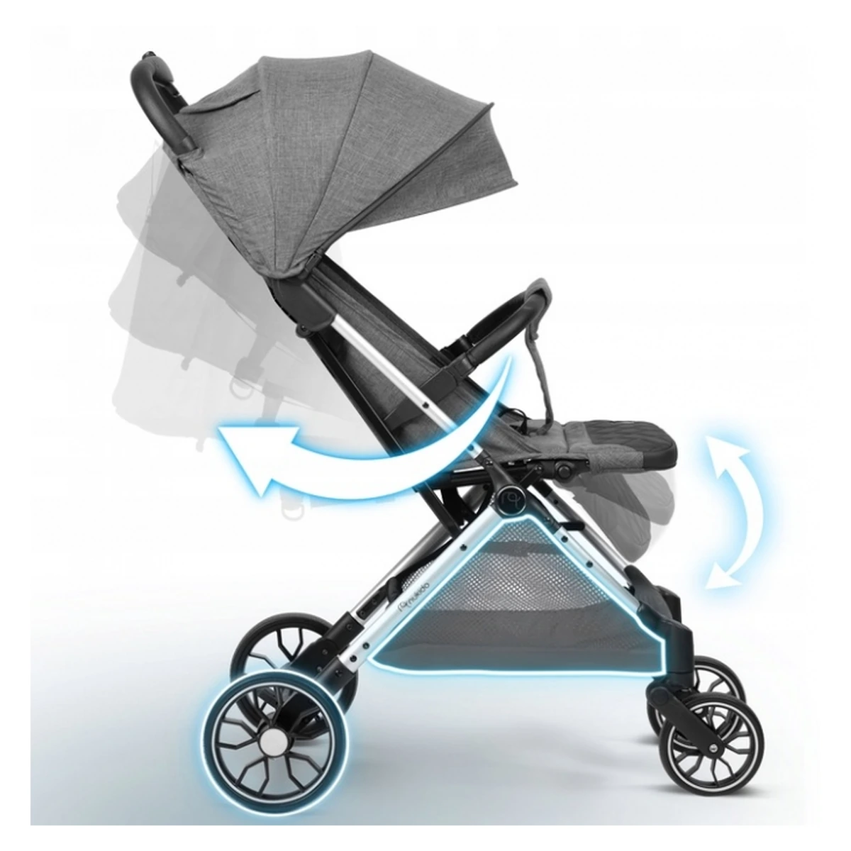 Carucior sport pentru copii, Nukido Paseo - Gri [3]