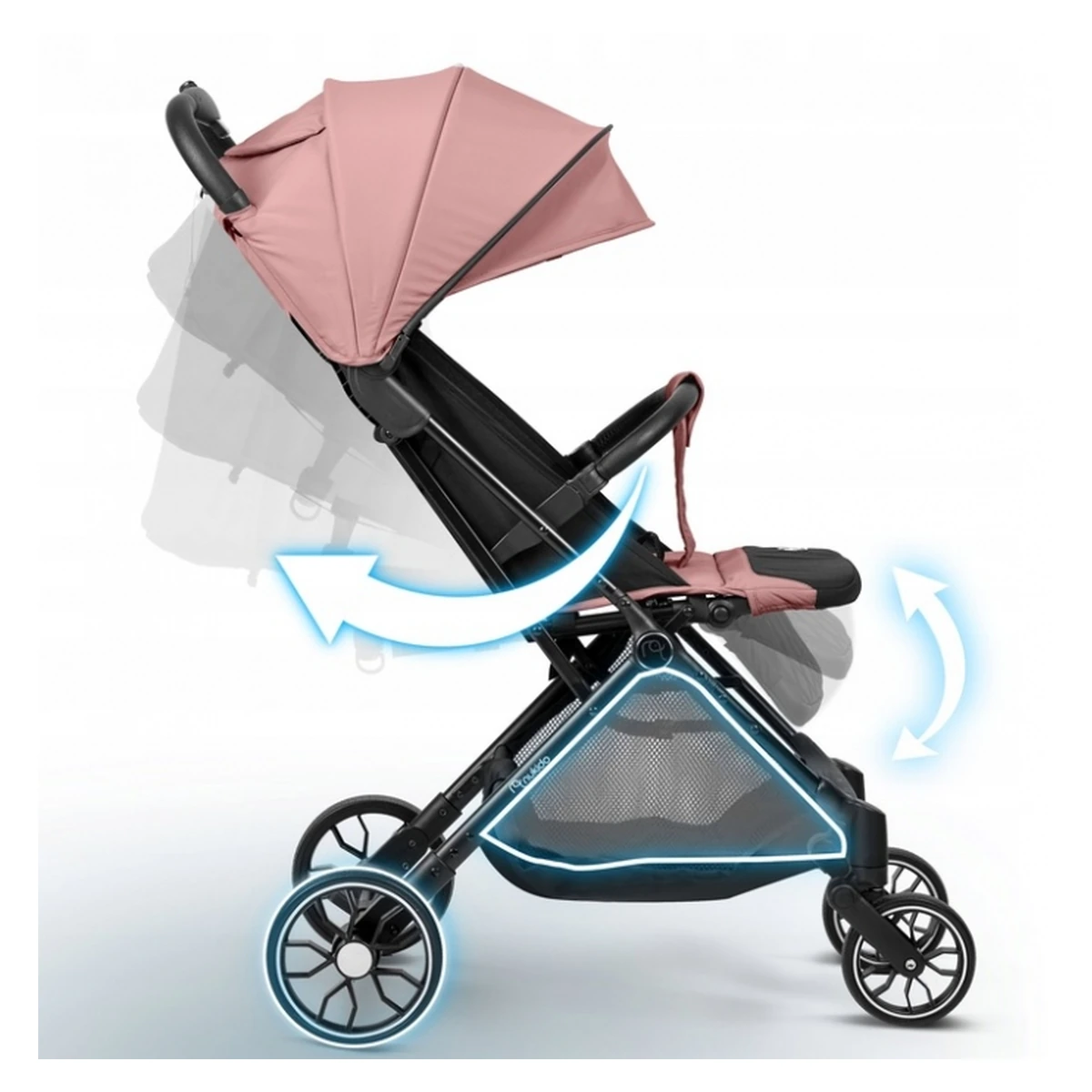 Carucior sport pentru copii, Nukido Paseo - Roz [3]