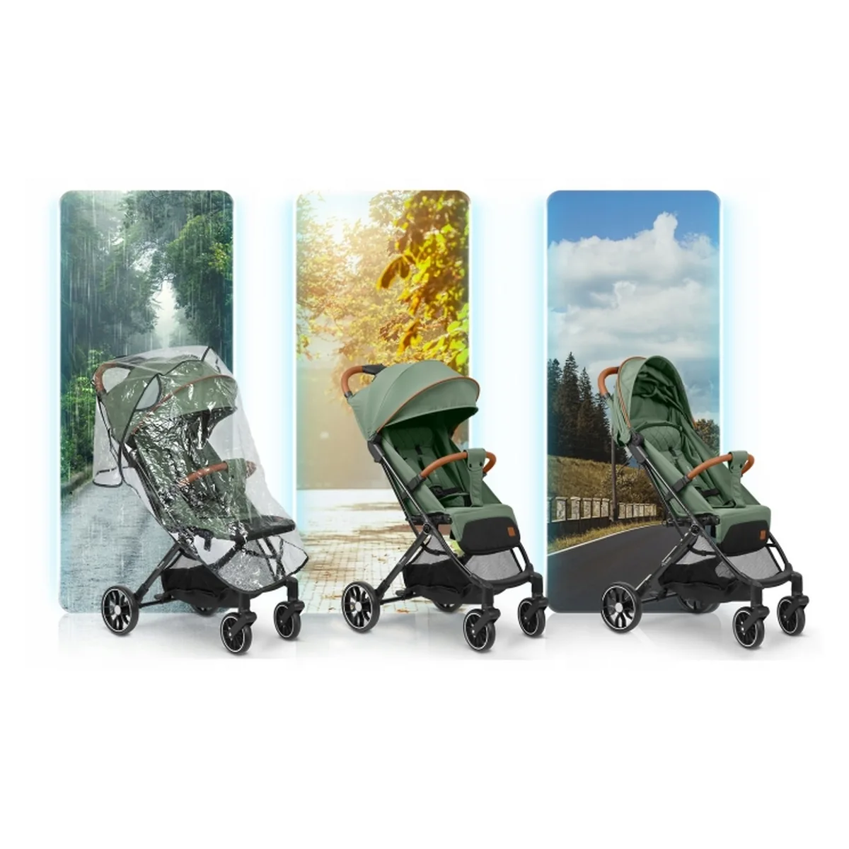 Carucior sport pentru copii, Nukido Paseo - Verde [2]