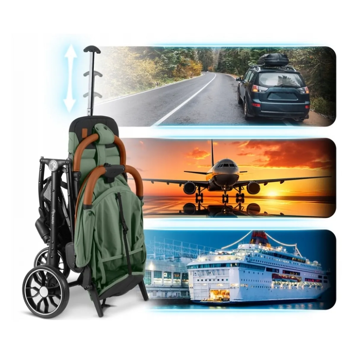 Carucior sport pentru copii, Nukido Paseo - Verde [8]