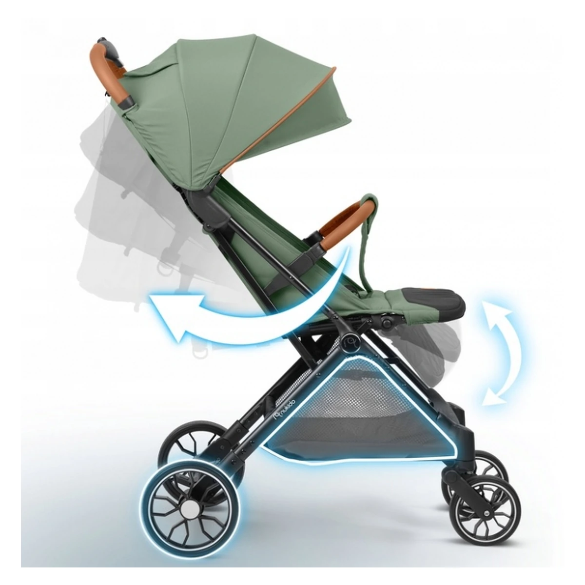 Carucior sport pentru copii, Nukido Paseo - Verde [3]