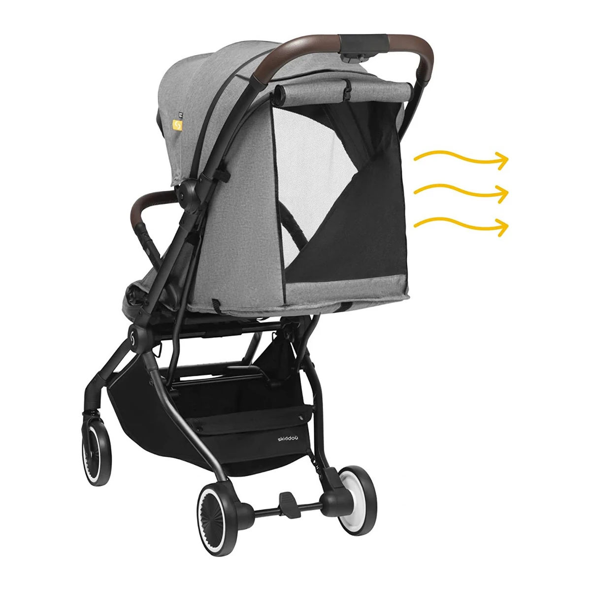 Carucior sport pliabil Skiddou Espoo+ Evening Shadow, ultracompact pentru calatorii, Gri inchis [6]