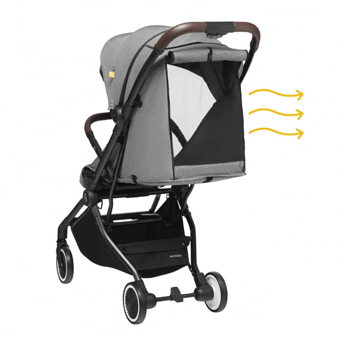 Carucior sport pliabil Skiddou Espoo+ Evening Shadow, ultracompact pentru calatorii, Gri inchis [6]
