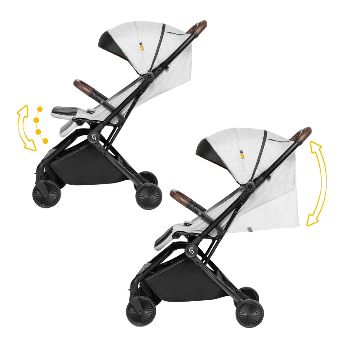 Carucior sport pliabil Skiddou Espoo Normandic Dream, ultracompact pentru calatorii, Gri [6]