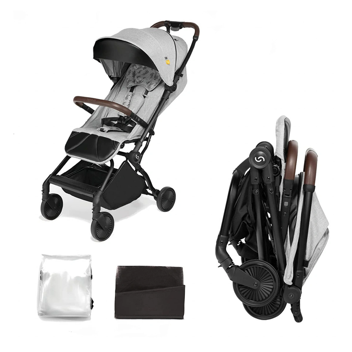 Carucior sport pliabil Skiddou Espoo Normandic Dream, ultracompact pentru calatorii, Gri [2]