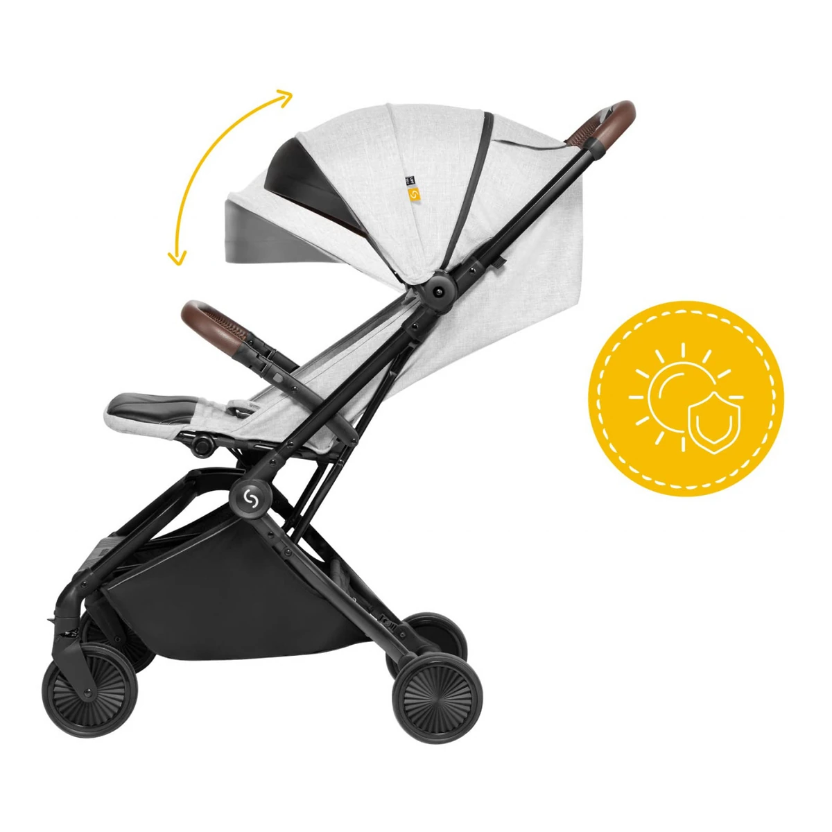 Carucior sport pliabil Skiddou Espoo Normandic Dream, ultracompact pentru calatorii, Gri [8]