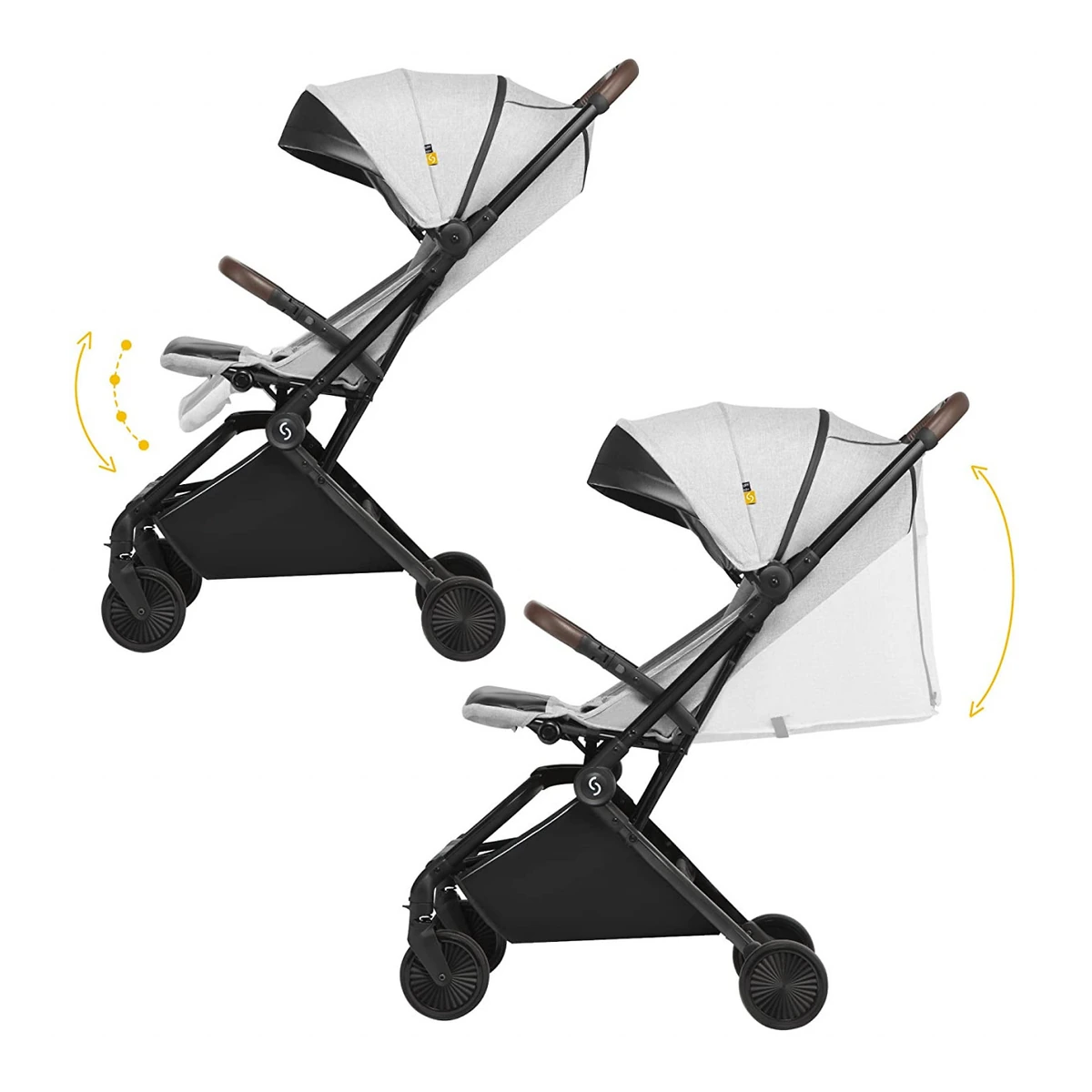 Carucior sport pliabil Skiddou Espoo+ Normandic Dream, ultracompact pentru calatorii, Gri [6]