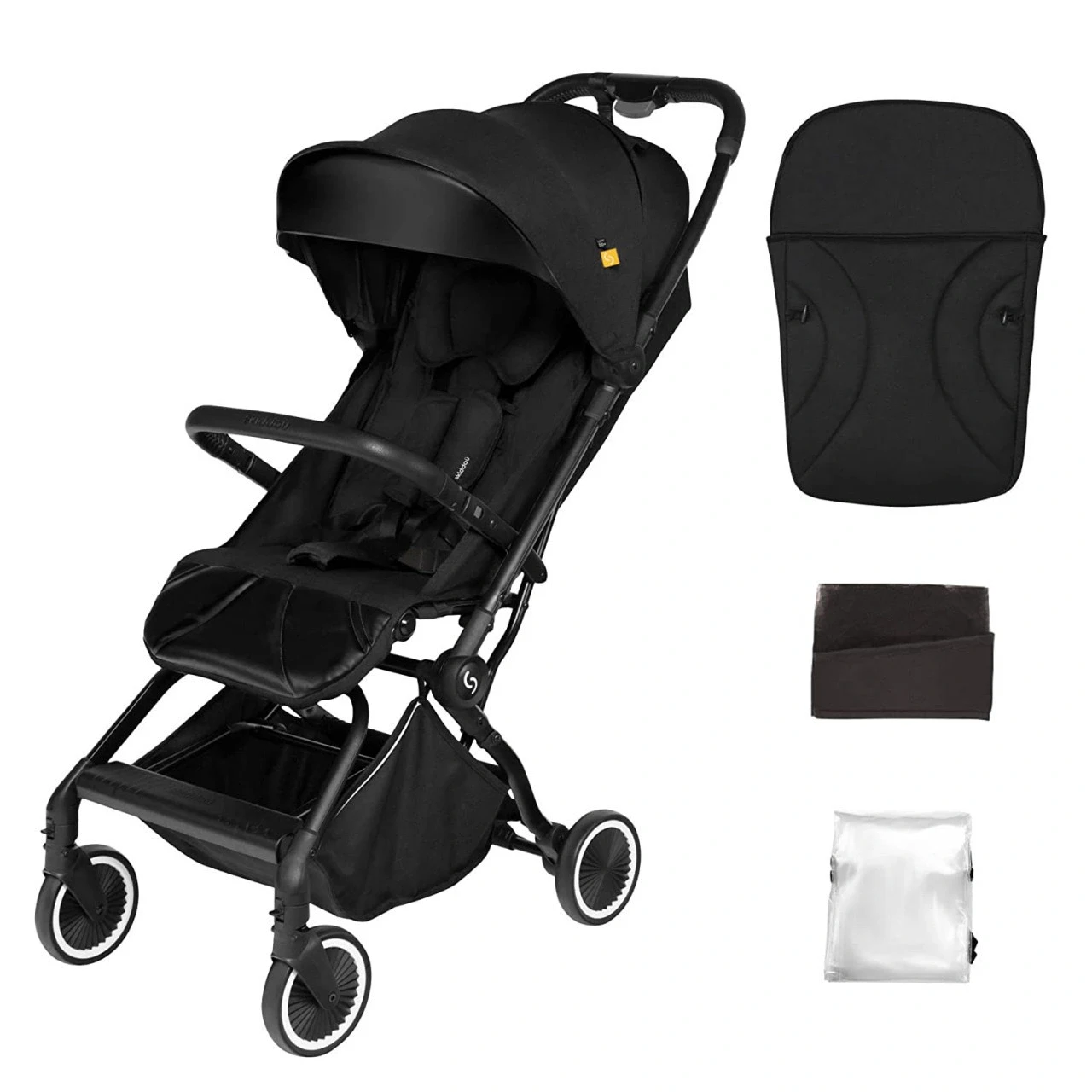 Carucior sport pliabil Skiddou Espoo+ Onyx, ultracompact pentru calatorii, Negru [1]