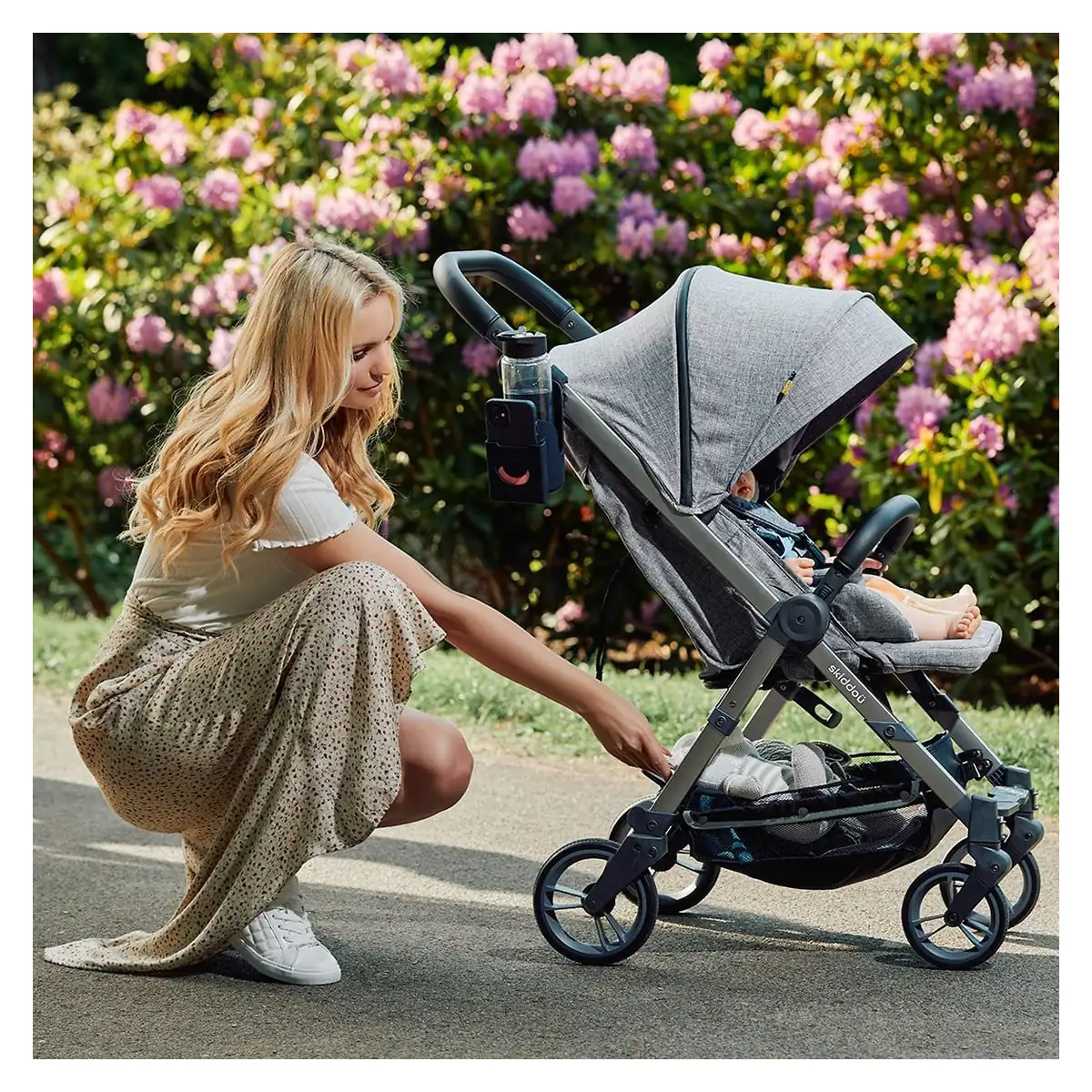 Carucior sport pliabil Skiddou Mell Normandic dream, ultracompact pentru calatorii, Gri deschis [3]