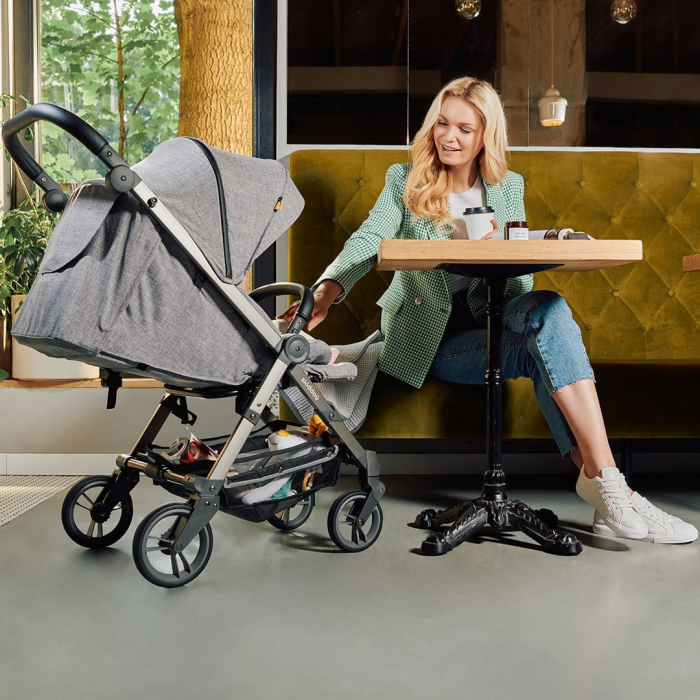 Carucior sport pliabil Skiddou Mell Normandic dream, ultracompact pentru calatorii, Gri deschis [2]