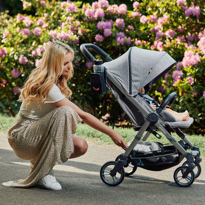 Carucior sport pliabil Skiddou Mell Normandic dream, ultracompact pentru calatorii, Gri deschis [3]
