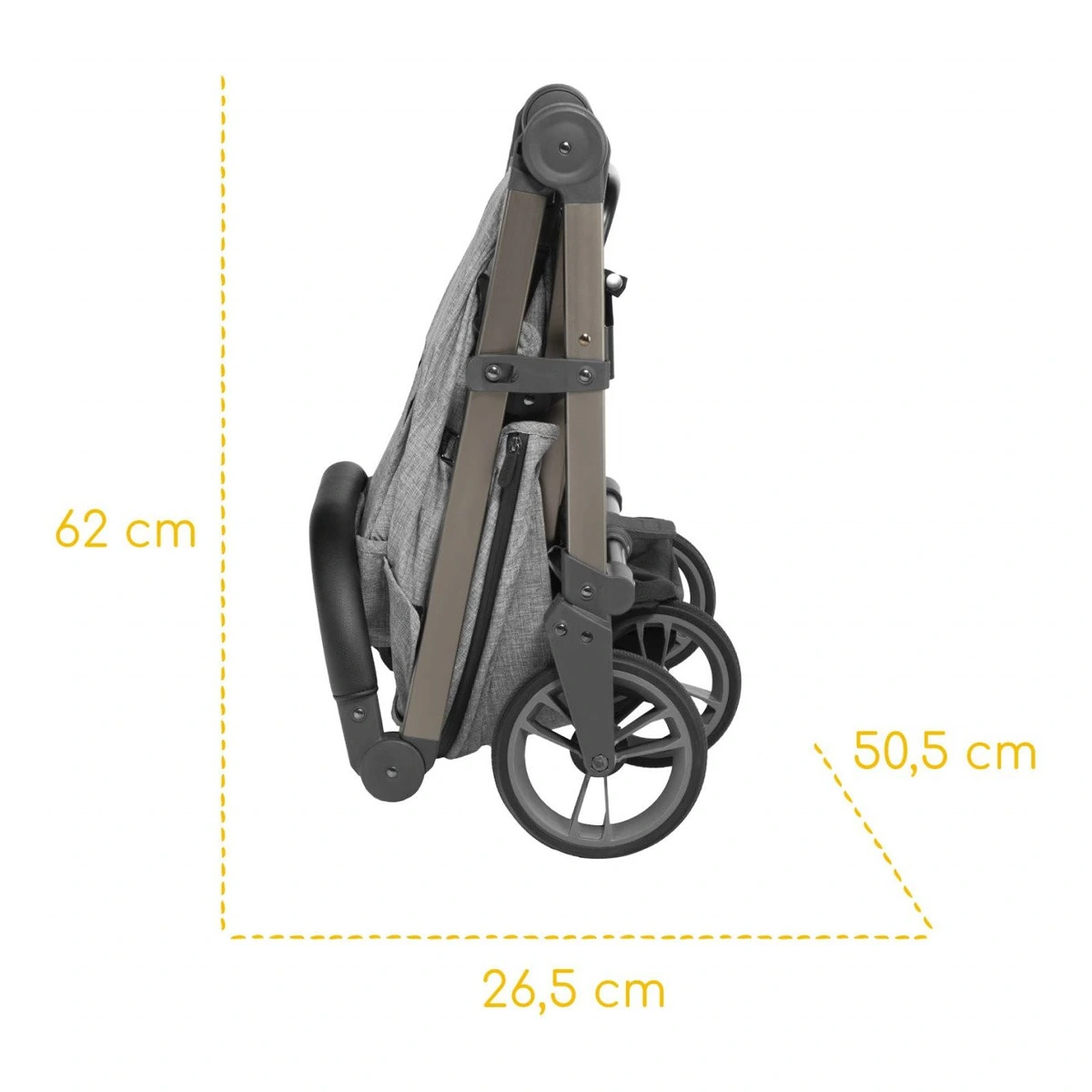 Carucior sport pliabil Skiddou Mell Normandic dream, ultracompact pentru calatorii, Gri deschis [8]