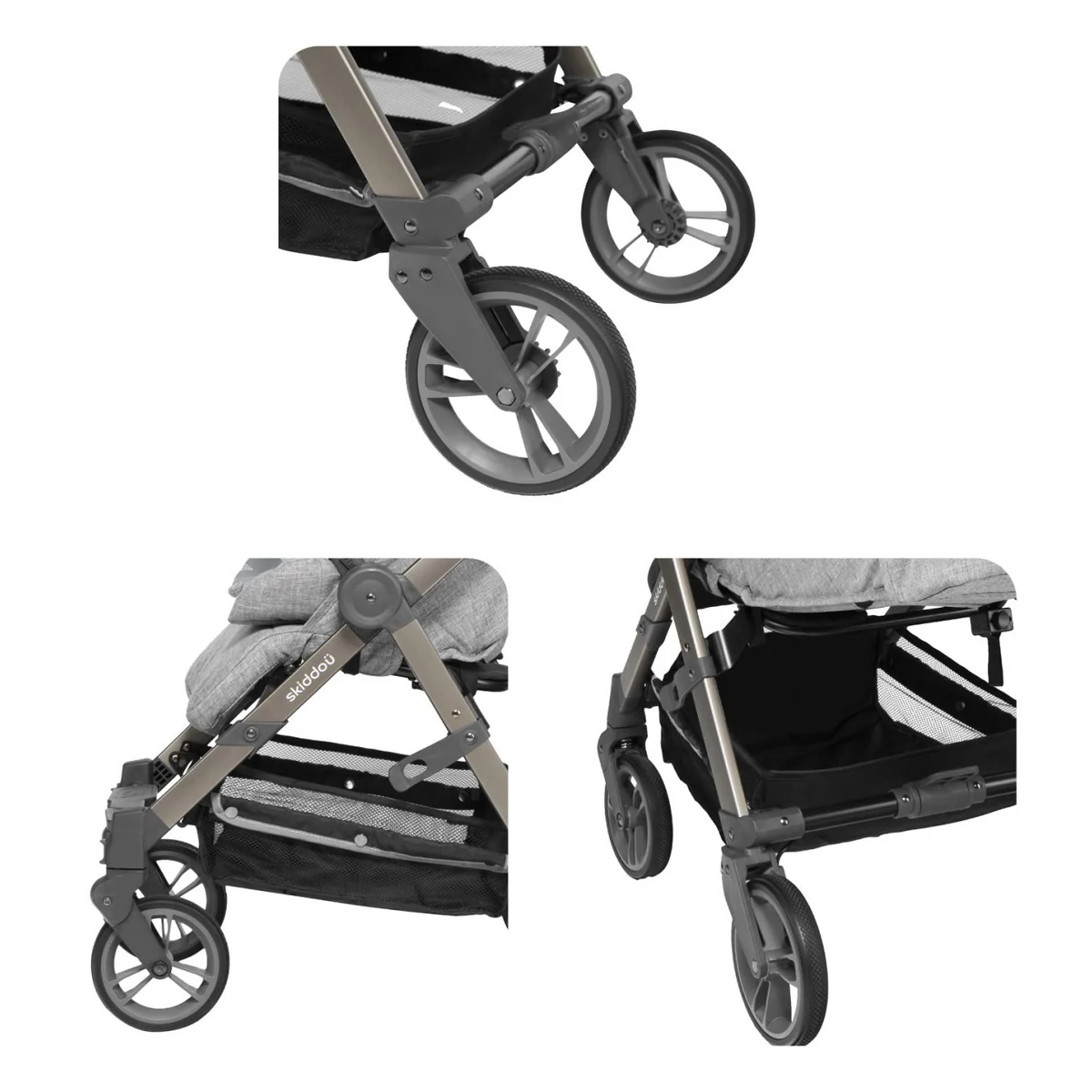 Carucior sport pliabil Skiddou Mell Onyx, ultracompact pentru calatorii, Negru [11]