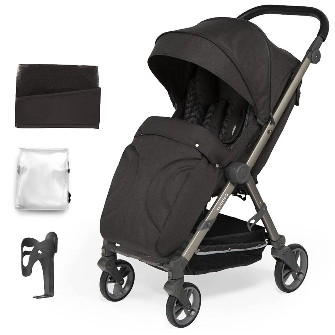 Carucior sport pliabil Skiddou Mell Onyx, ultracompact pentru calatorii, Negru [1]