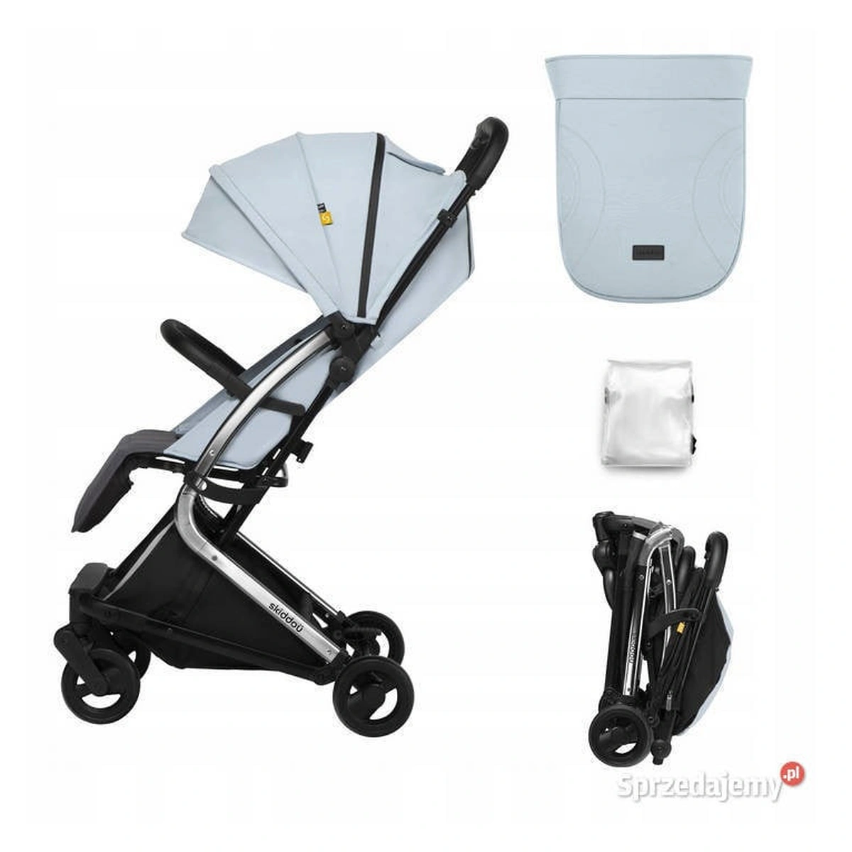Carucior sport pliabil Skiddou Mikkeli Sky high, ultracompact pentru calatorii, Bleu [2]