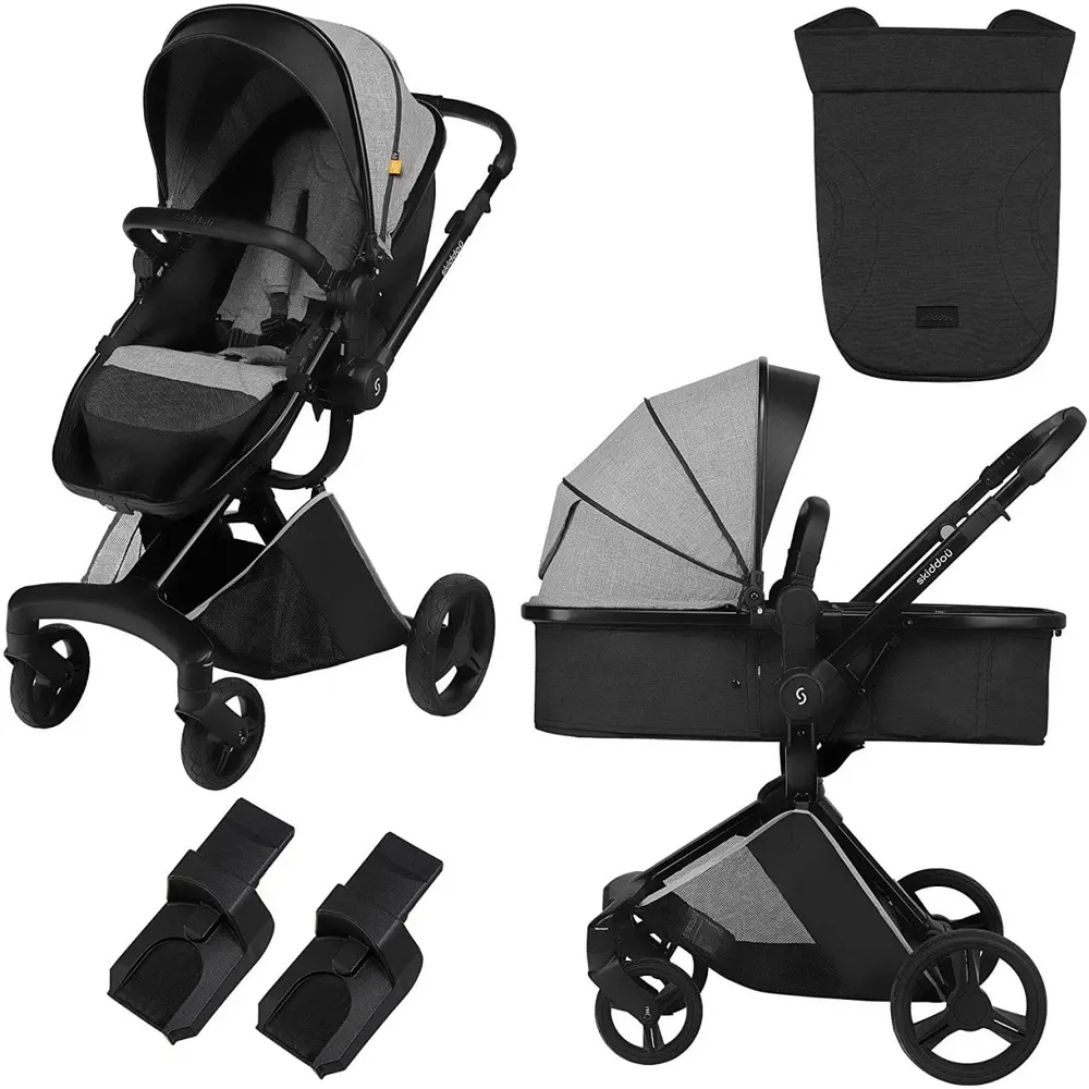 Carucior transformabil 2 in 1 Skiddou Nasjo Normandic Dream, Gri [1]