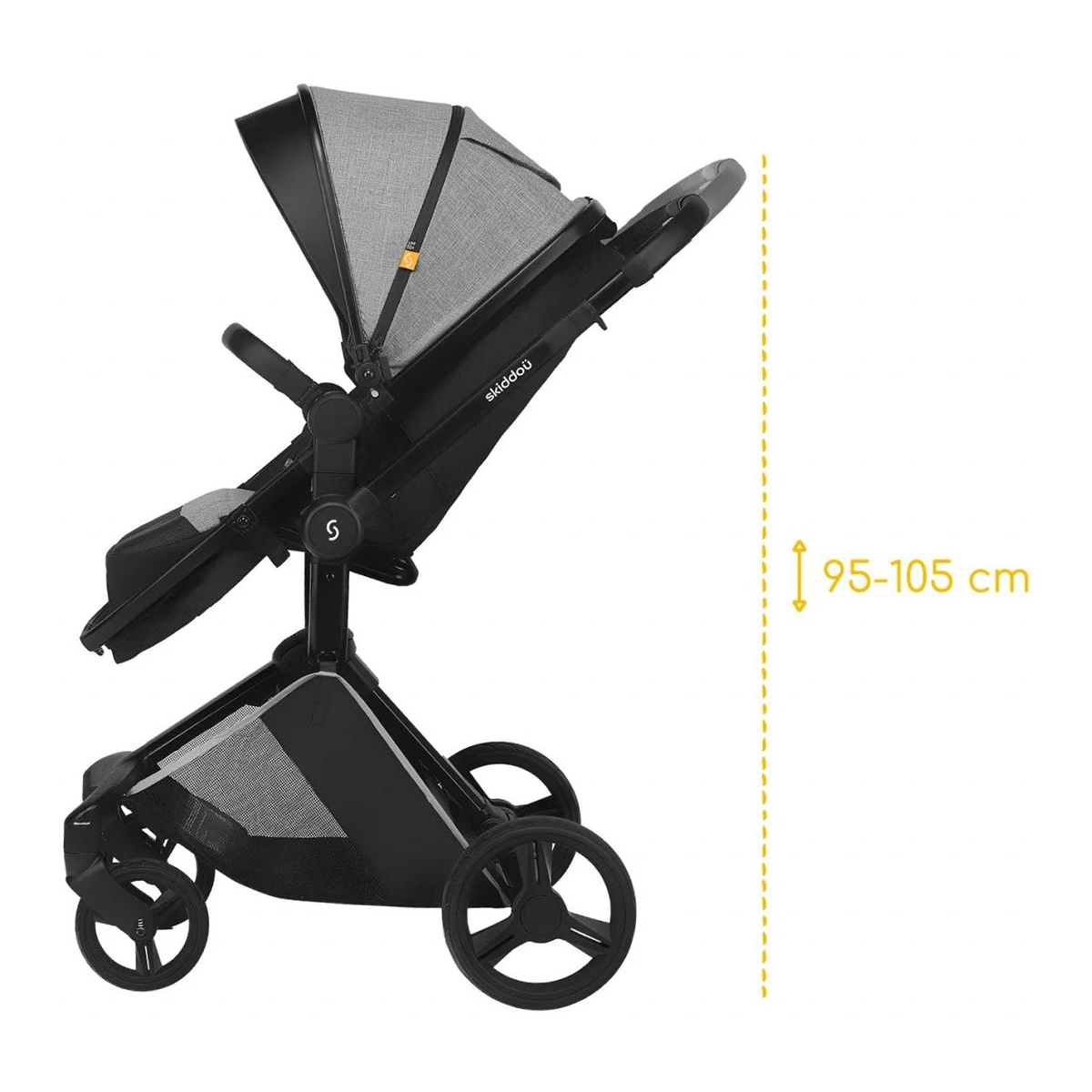 Carucior transformabil 2 in 1 Skiddou Nasjo Normandic Dream, Gri [7]