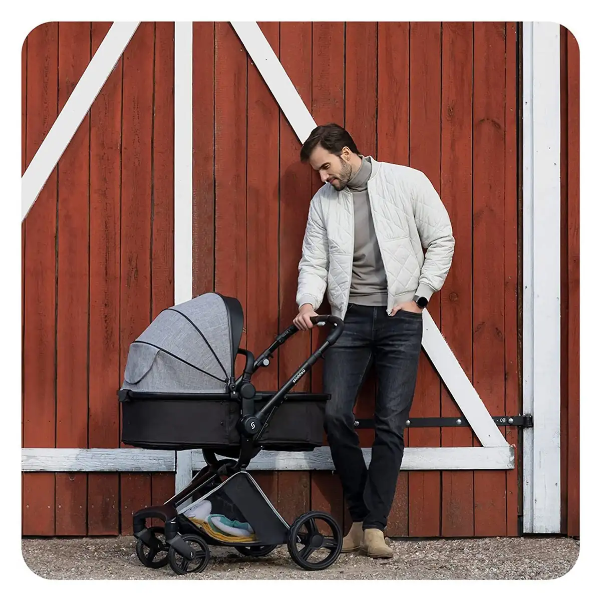 Carucior transformabil 2 in 1 Skiddou Nasjo Normandic Dream, Gri [12]