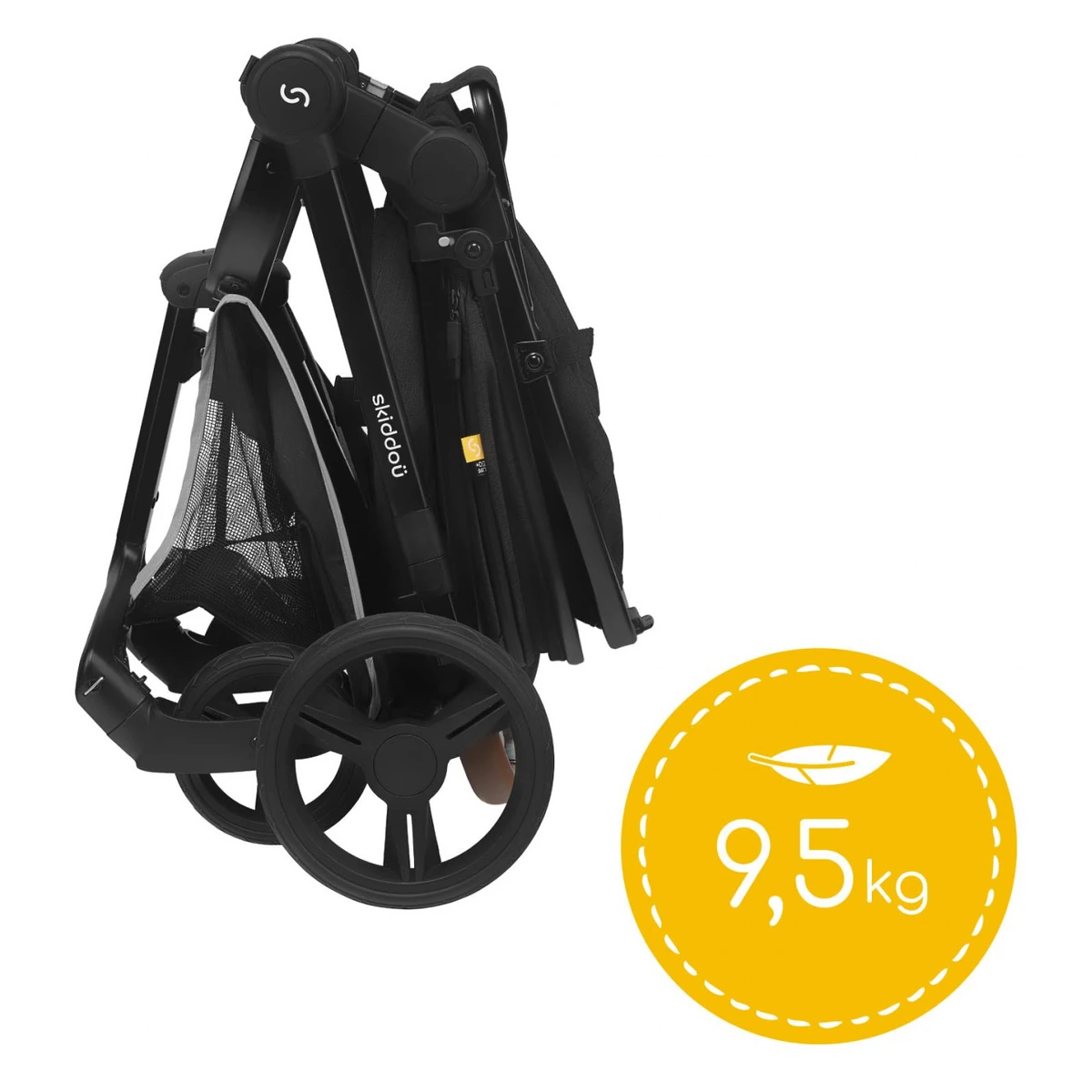 Carucior transformabil 2 in 1 Skiddou Nasjo Onyx, Negru [2]