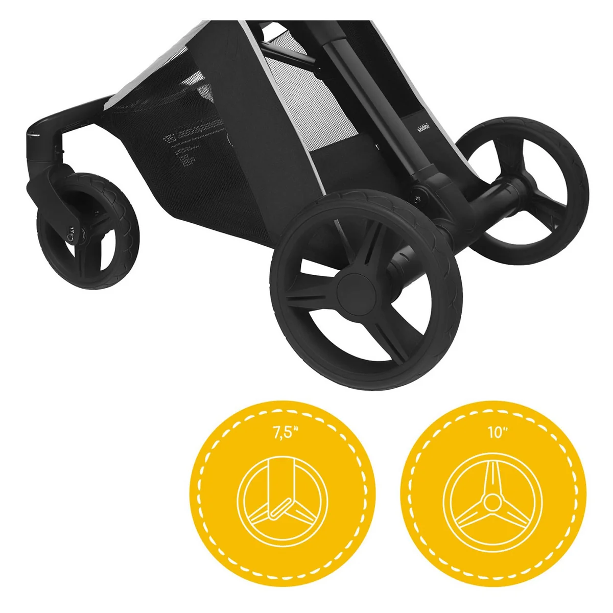 Carucior transformabil 2 in 1 Skiddou Nasjo Onyx, Negru [4]