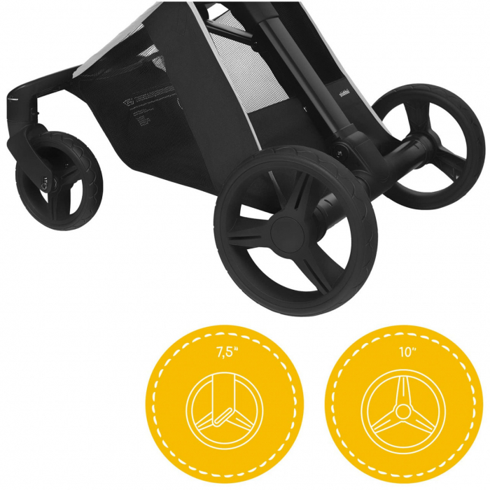 Carucior transformabil 2 in 1 Skiddou Nasjo Onyx, Negru [4]