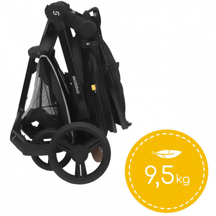 Carucior transformabil 2 in 1 Skiddou Nasjo Onyx, Negru [2]