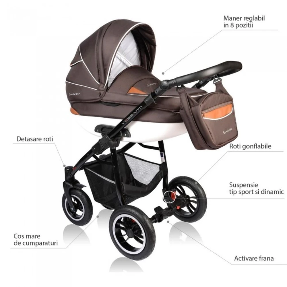 Carucior VESSANTI Crooner 2 in 1 - Brown [9]