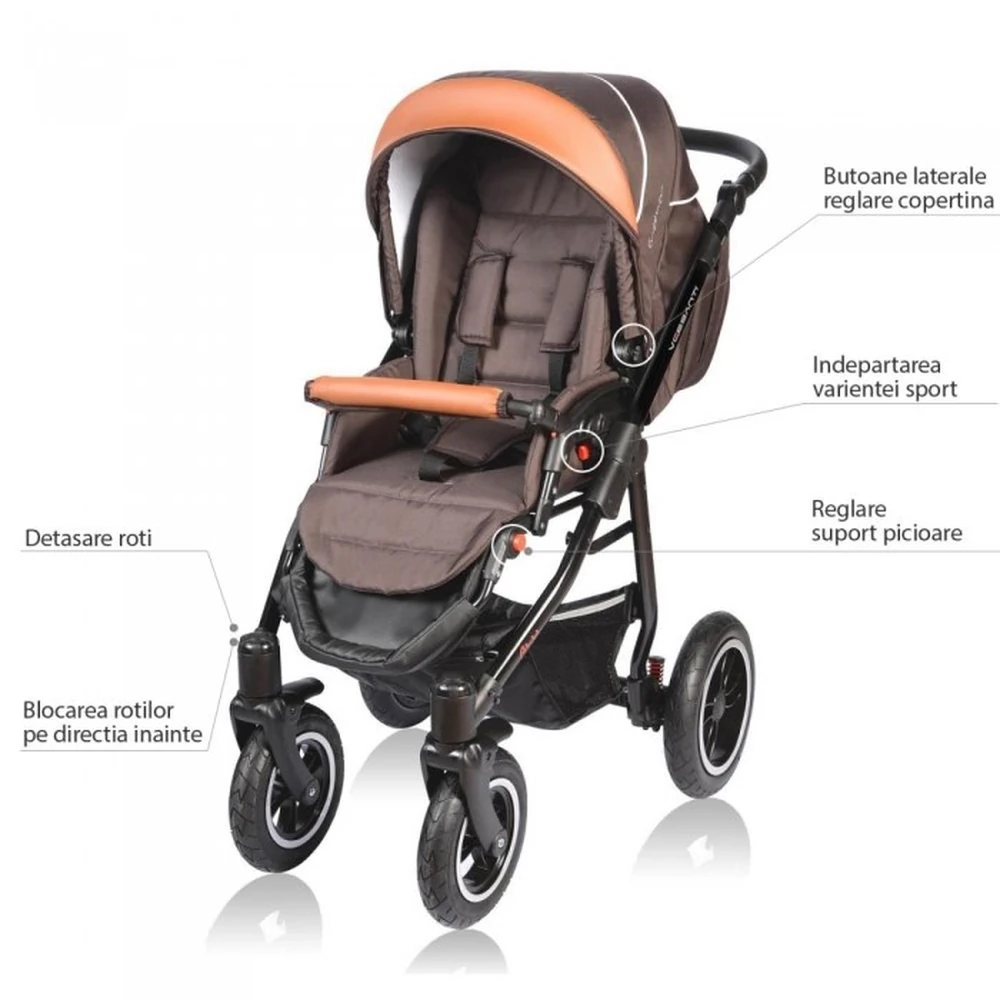 Carucior VESSANTI Crooner 2 in 1 - Brown [10]