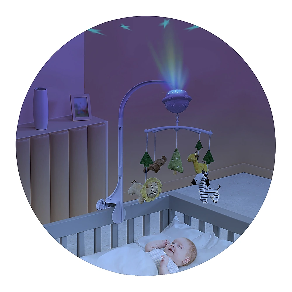 Carusel muzical pentru patut cu proiector Chipolino Jungle [2]