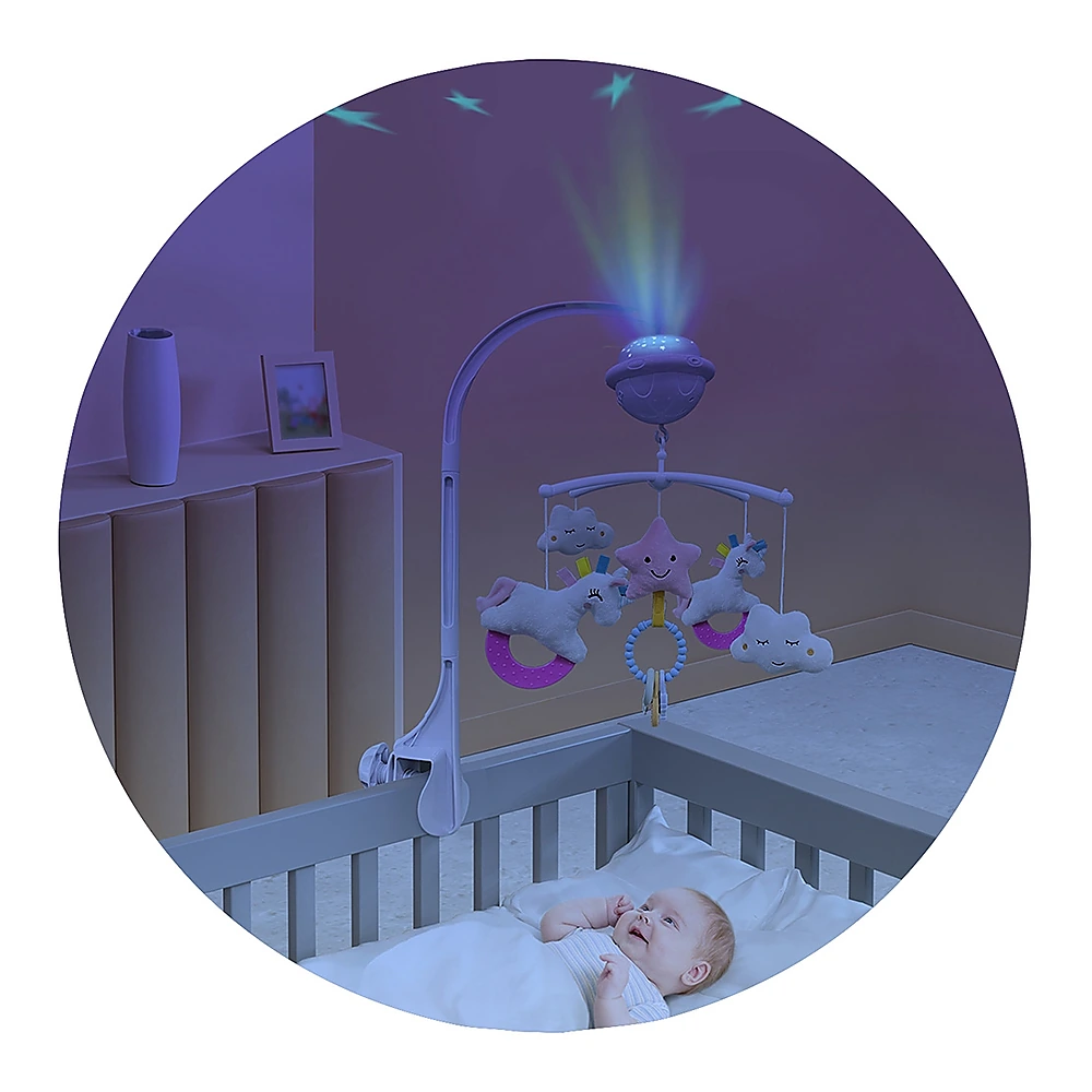 Carusel muzical pentru patut cu proiector Chipolino Unicorn [2]