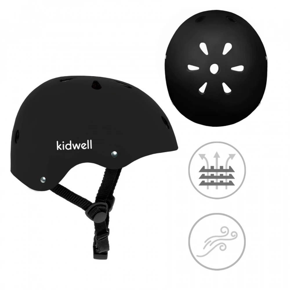 Casca De Protectie Pentru Copii Kidwell Orix Ii, Marimea M 52-56 Cm - Black Mat [5]