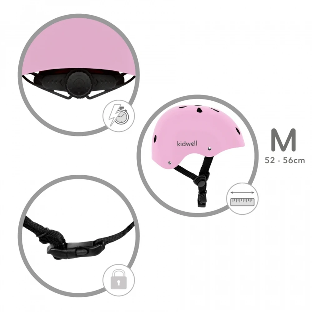 Casca De Protectie Pentru Copii Kidwell Orix Ii, Marimea M 52-56 Cm - Pink [8]