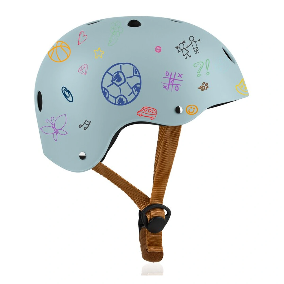 Casca pentru copii, Lionelo, Reglabila 50-56 cm, Din ABS si EPS, Albastru [11]