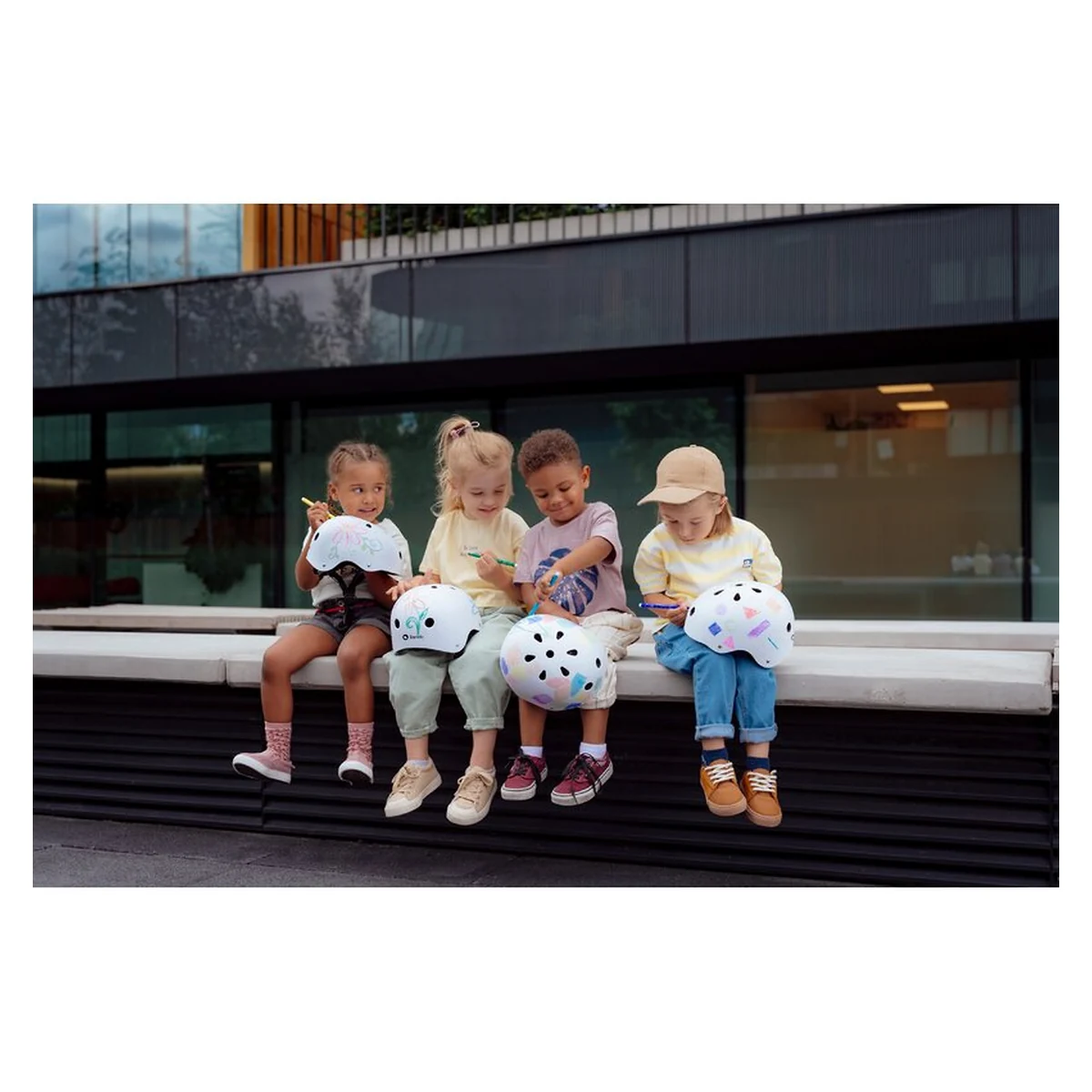 Casca pentru copii, Lionelo, Reglabila 50-56 cm, Din ABS si EPS, Bej [14]