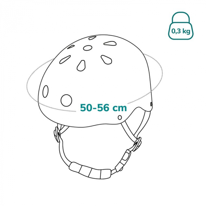 Casca pentru copii, Lionelo, Reglabila 50-56 cm, Din ABS si EPS, Bej [12]