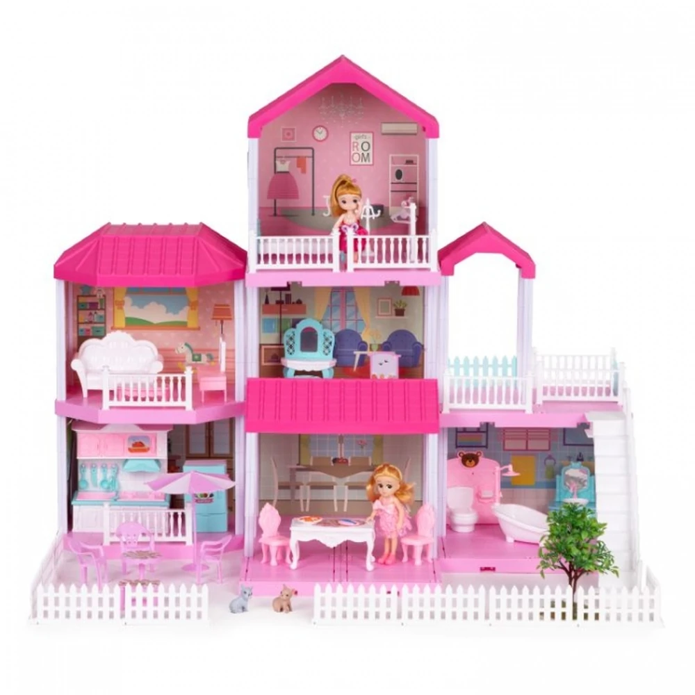 Casuta pentru papusi cu mobilier Ecotoys [2]