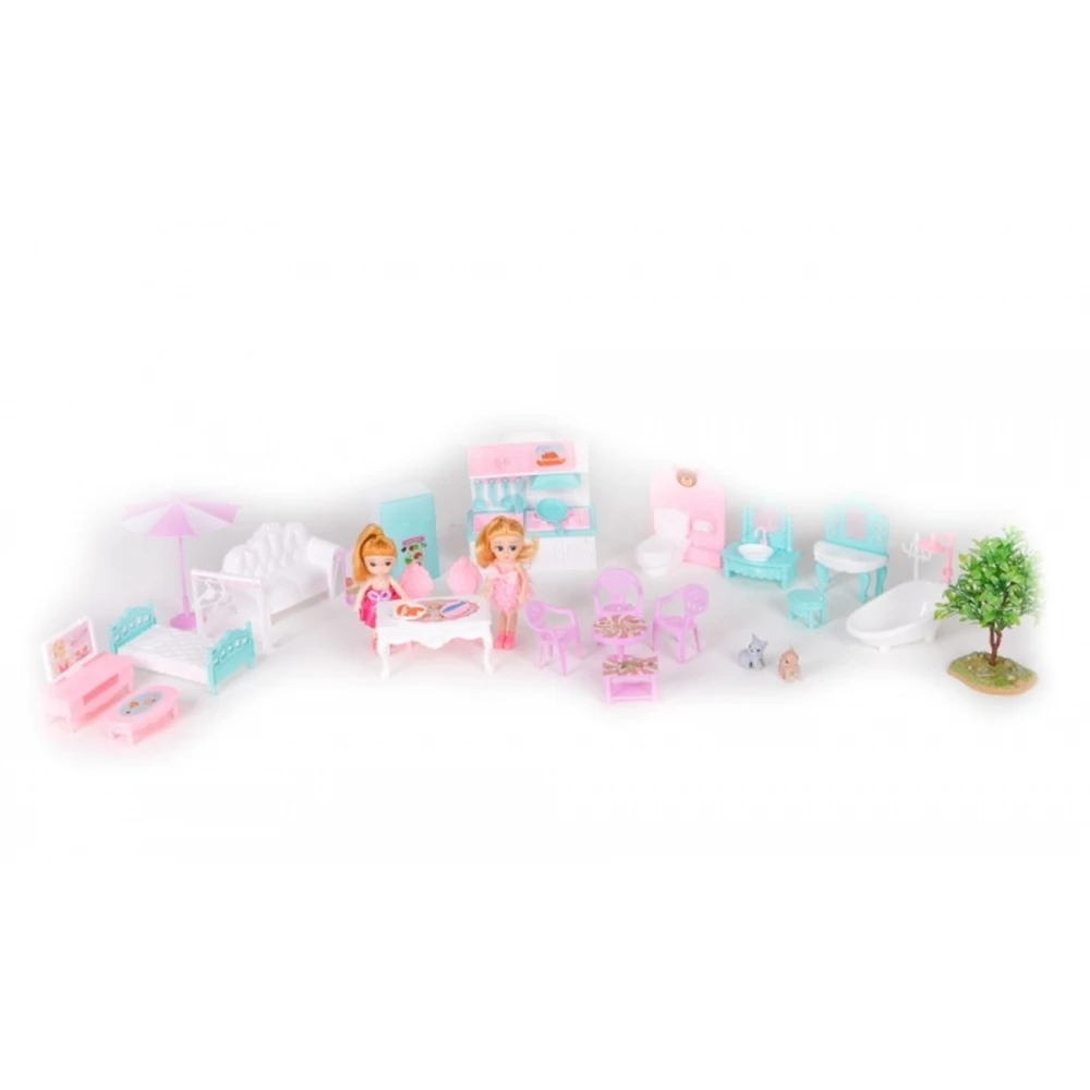 Casuta pentru papusi cu mobilier Ecotoys [4]
