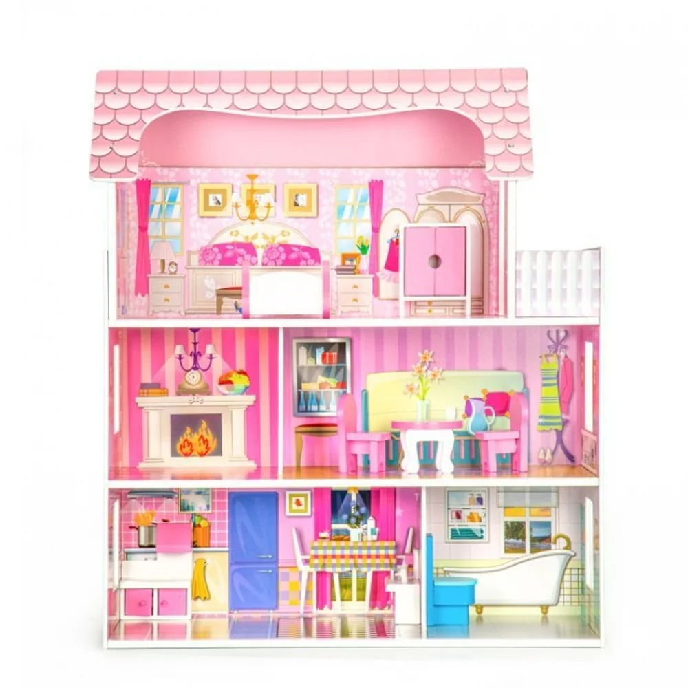 Casuta pentru papusi cu mobilier Ecotoys [2]