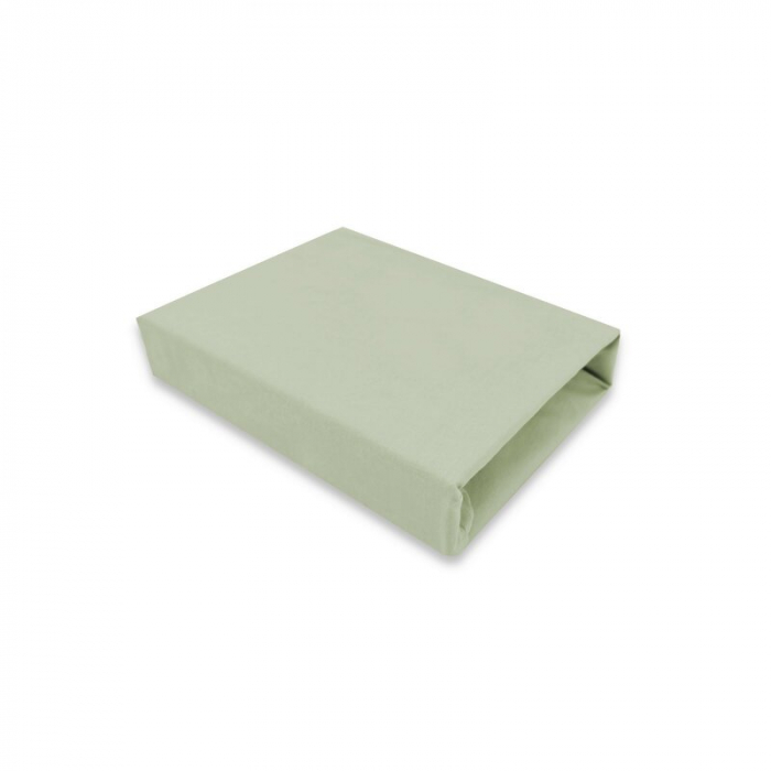 Cearceaf cu elastic, MimiNu, Jerse, Pentru patut 120X60 cm, Olive [1]