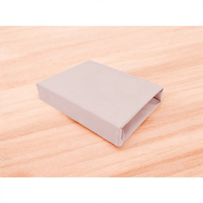 Cearceaf cu elastic, MimiNu, Jerse, Pentru patut 120X60 cm, Powder Pink [2]