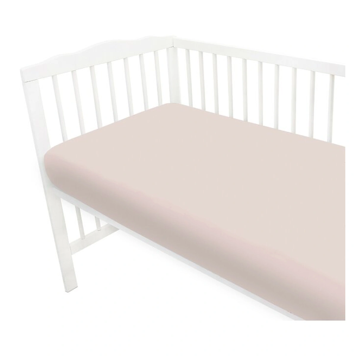 Cearceaf cu elastic, MimiNu, Jerse, Pentru patut 120X60 cm, Powder Pink [2]