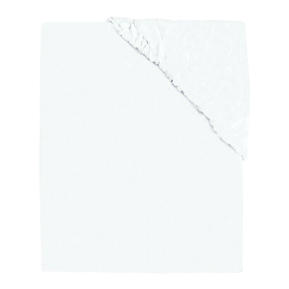 Cearceaf cu elastic, MimiNu, Pentru landou, carucior si cosulet, 80x35 cm, Jerseu, Alb [2]