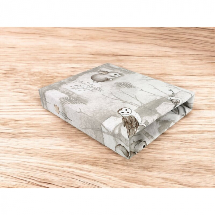 Cearceaf cu elastic, MimiNu, Pentru patut co-sleeper, Woodland [2]