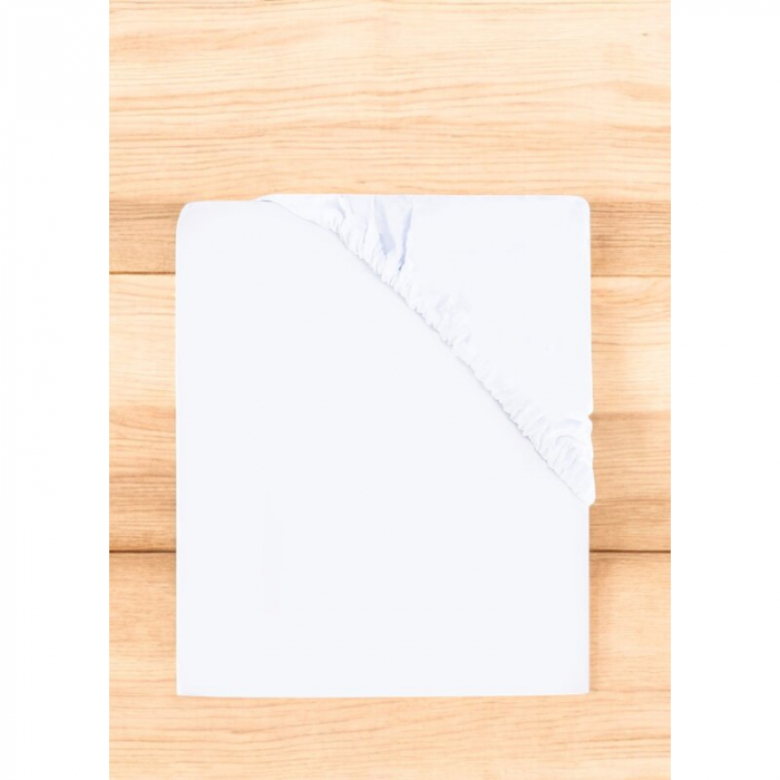 Cearceaf cu elastic, MimiNu, Pentru patut co-sleeper, 85 x 46 cm, bumbac jersey, White [3]