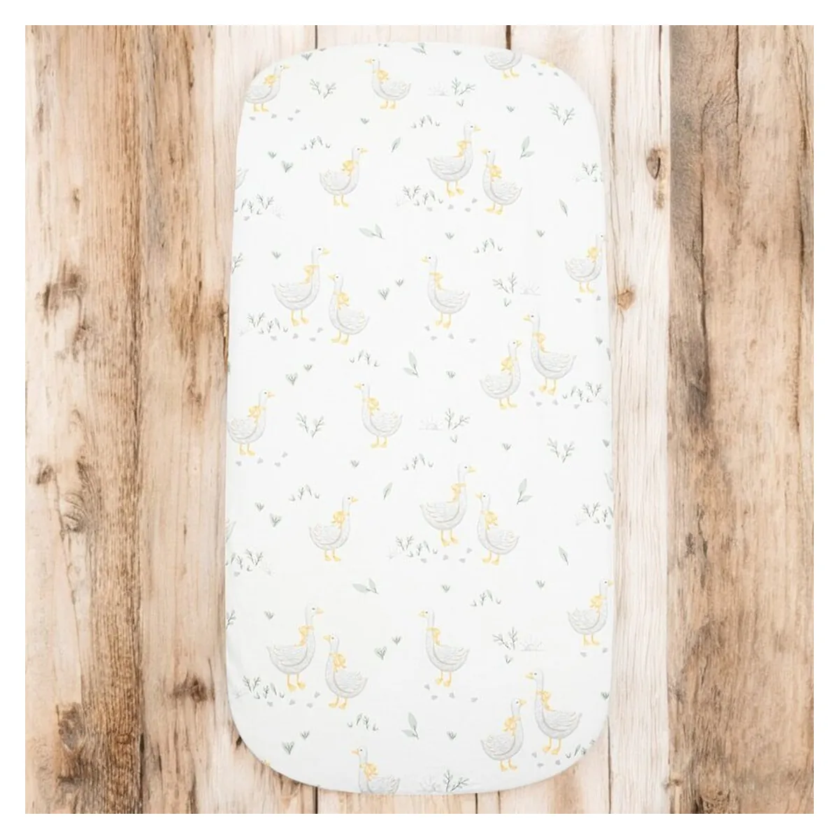 Cearceaf cu elastic, New Baby, Pentru landou, bumbac 100%, 35 x 75 cm, Goose [2]